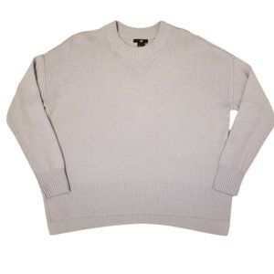 H&M Knit Sweater Relaxed Oversized Fit Periwinkle Wool Crew Neck